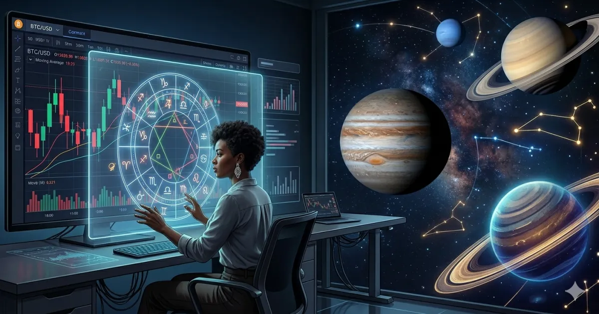 Astro-Trading Terminal — dashboard astrologi finansial
